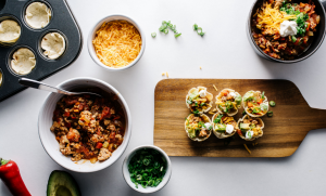 chilli chicken cups